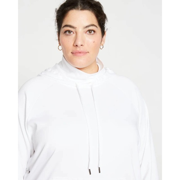 Universal Standard 3XS 2 / 4 Fallon Funnel Neck Hoodie White - Picture 4 of 12